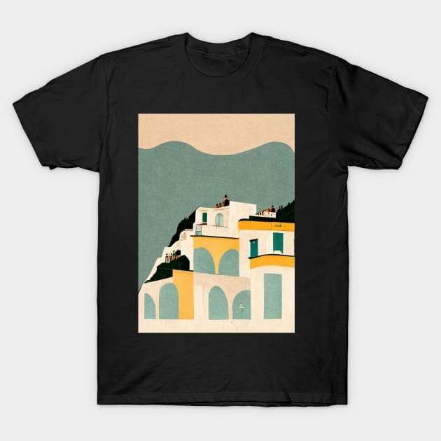 Positano Italia T-Shirt by deificusArt